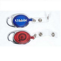 Oval Retractable Badge Reel with Metal Carabiner Clip, 45 days production